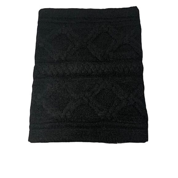 J. Crew Loopy Stitch Oversized Cable Knit Scarf in Black NWT - Picture 6 of 9